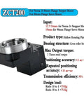 Heavy Duty Hollow Rotary Actuator Turntable Featuring Rock Solid Precision Ratios Up To Two Hundred To One For Cnc Cutting Tables And Automation Replaces Cam Indexers Smooth Five Axis Platform Direct Mount To Nema 42 Motors showing a hollow rotating platform with cross roller bearing.