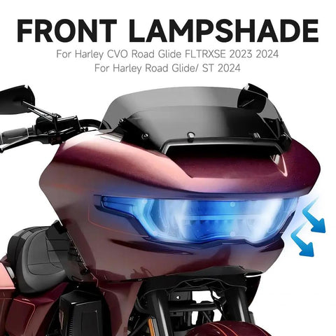 Harley Headlight Lens Cover Front Protector Waterproof Anti Scratch Lens Guard for Harley Davidson CVO Road Glide FLTRXSE 2023 2024 Orange Shield Fits Touring Models Easy Install
