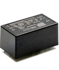 Rock Solid Plug and Play PCB Mount AC DC Power Supply 12V 0.85A 10.2W Universal Input 85 to 305VAC side view of black unit