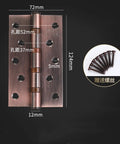 Detailed dimensions of stainless steel cabinet door hinges with soft close damper for quiet smooth kitchen cabinet doors.