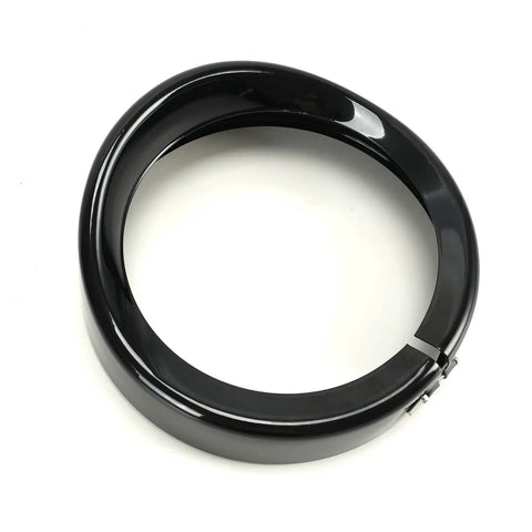 7 Inch Headlight Visor Trim Ring For Harley Davidson Touring Trike Road King Electra Glide Heritage Gloss Black Dope Frenched Look 