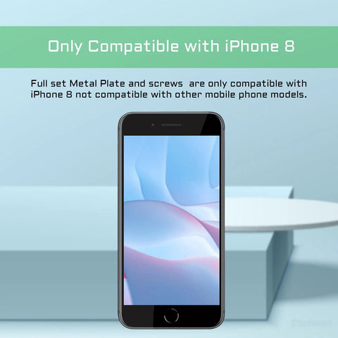 All In One IPhone 8 And SE 2nd Gen 2020 Inner Parts Screws Set With Full Internal Metal Bracket Replacement Kit shown with iPhone 8