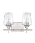 Dope Octave Bohemian Clear Glass Vanity Wall Light Two Light Bath Fixture In Warm Brass 120 Total Watts
