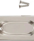 Nickel Recessed Sash Window Lift With Beveled Edge For Vertical Sliding Windows Stamped Brass Pull Pack Of 10 with screws