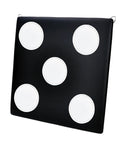 Fencing Practice Target With Bullseye Design For Foil Saber Epee And HEMA, black microfiber front with bullseye circles