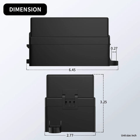 Dimensions of Pre Wired 12 Volt Fuse Relay Box With 4 Relays And 12 Fuses Sealed Waterproof Case Built For Auto Car Marine Boat And RV Projects Ready To Plug In And Handle Heavy Duty Electrical Tasks Easily.