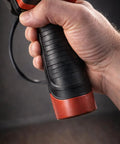Close-up of hand gripping handle of Clear View Borescope With 2.4 Inch LCD Screen And 8.5mm Waterproof Camera 38 Inch Flexible Cable