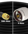 Ultra Flexible RG58 N Male To SMA Male Antenna Coax Cable 75 Feet Low Loss 50 Ohm Pure Copper RF Cable connectors