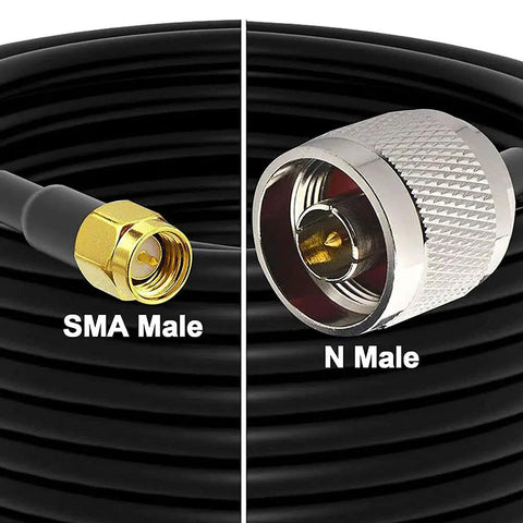 Ultra Flexible RG58 N Male To SMA Male Antenna Coax Cable 75 Feet Low Loss 50 Ohm Pure Copper RF Cable connectors
