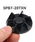 SPB7-20TXN Blender Blade Driver Clutch Replacement For 7-Speed Blenders, black plastic motor drive coupler close-up