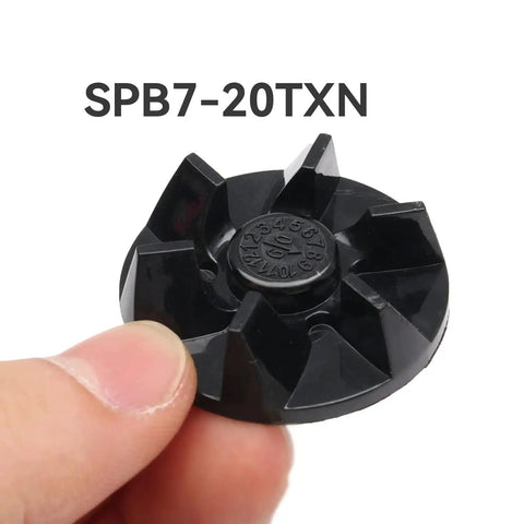 SPB7-20TXN Blender Blade Driver Clutch Replacement For 7-Speed Blenders, black plastic motor drive coupler close-up