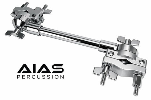 Rotating Multi Clamp For Drum Hardware 360 Degree Adjustable Mount For Cymbal Arms Drum Modules Electronic Pads And Percussion Accessories Beefy Heavy Duty Clamp Fit For Studio And Stage, metal construction showing full clamp and logo