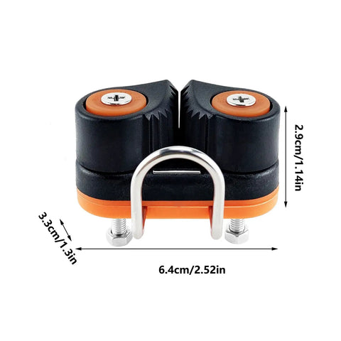 Quick Release Rope Clamp For Kayak Rigging And Marine Gear With Auto Locking Cam Cleat One Hand Tensioning Tool side view