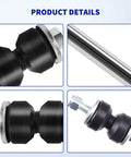 Front Sway Bar End Link Replacement for Chevy Silverado 1500 2500 Tahoe Suburban Avalanche GMC Sierra Yukon XL Cadillac Escalade H2 Durable Front Stabilizer Link Kit with 2 Pieces for a Smoother Safer Ride, black metal