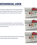 WiFi Enabled 220V 2 Pole Circuit Breaker For Home Use, 100A, Flame Retardant PA66 Shell, Tuya App Remote Control, shown with mechanical lock feature