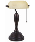 Antique Banker Desk Lamp In Oil Rubbed Bronze With Pull Chain Corded Lighting For Home Office Dorm Or Apartment Smart Home Capable