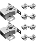 Awesome Double Roller Cabinet Latch Ball Spring That Snaps Shut Perfectly For Wardropes Cupboards And Kitchen Doors With Adjustable Layout And Easy Install, metal latches shown.