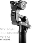 Suspension Seatpost With 4 Link Parallelogram System And Hard Or Soft Micro Adjustment For Road Gravel MTB And E Bikes 27.2 To 33.9mm Fit