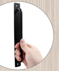 Bulletproof Barn Door Handle Pulls 9.6 Inch Matte Black Aluminum Alloy Sliding Door Hardware Rustproof Corner Grip for modern use.