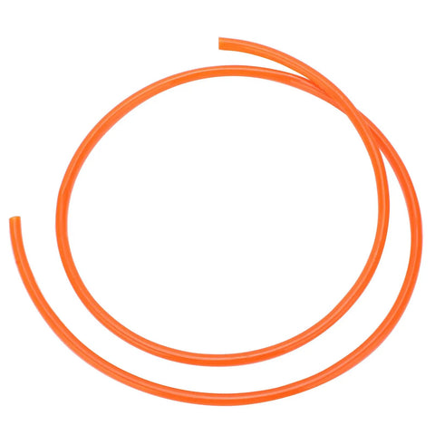 Heavy Duty TPU Air Hose Flexes Like A Champ Built Tough To Handle High Pressure Without Kinking Clear Resilient Tubing in orange.