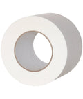824 Shrink Wrap Tape 4 Inch By 60 Yard White Durable Polyethylene Film UV Protected roll on white background
