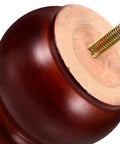 Close-up of one piece from Four Pack Wooden Furniture Feet For Cabinets And Sofas Sturdy Leveling Legs For Desks And Tables Easy Install
