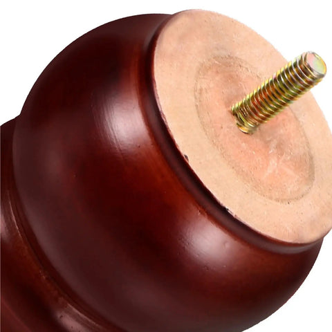 Close-up of one piece from Four Pack Wooden Furniture Feet For Cabinets And Sofas Sturdy Leveling Legs For Desks And Tables Easy Install