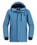 Men's Winter Ski Jacket Waterproof Snow Coat With Windproof Hood And Warm Fleece Lining For Snowboarding And Outdoor Mountain Adventures