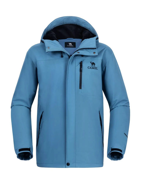 Men's Winter Ski Jacket Waterproof Snow Coat With Windproof Hood And Warm Fleece Lining For Snowboarding And Outdoor Mountain Adventures