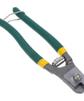 Heavy Duty Multi-Function Electrical Pliers For Wire Stripping And Crimping Perfect For Electricians with green handles and metal tips.