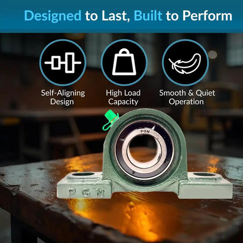 UCP205-16 Pillow Block Bearing Four Pack, Chrome Steel AISI 52100 Mounted Self Aligning Bearings, 1 Inch Bore on wet table