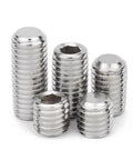 Set Screws 1/4-20 Inch, 304 Stainless Steel 18-8 Cup Point, Internal Hex Drive Allen Screws, 50 Pack, Vibration Resistant
