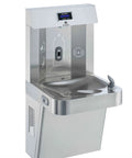 Wall Mounted Water Fountain With Bottle Filling Station, High Capacity Cooling, Sensor Dispensing, Self Cleaning, Dual Filtration