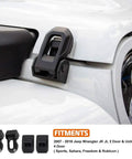 Locking Hood Catch Kit For Jeep Wrangler JK 2007 To 2018 Stainless Steel Hood Latch Set Beefed Up Durability Easy Install