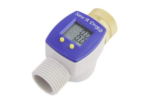 P3 Water Flow Meter With Heavy Duty Brass Swivel For Outdoor Hose, Accurate To One Tenth Gallon, Easy To Attach, LCD Display.