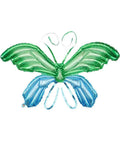 Fairy Wing Balloon Costume Set for Halloween Party and Cosplay, green and blue butterfly balloon wings for stage prop and wall decor.