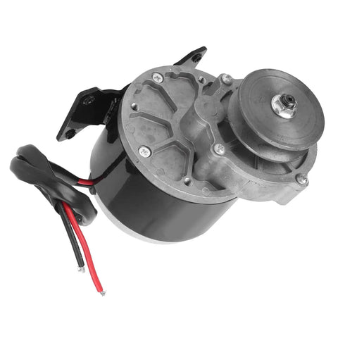 12V DC Geared Motor 250W With Belt Pulley Featuring Pure Copper Windings For Screaming Torque And Whisper Quiet Operation showcasing wiring and build quality.