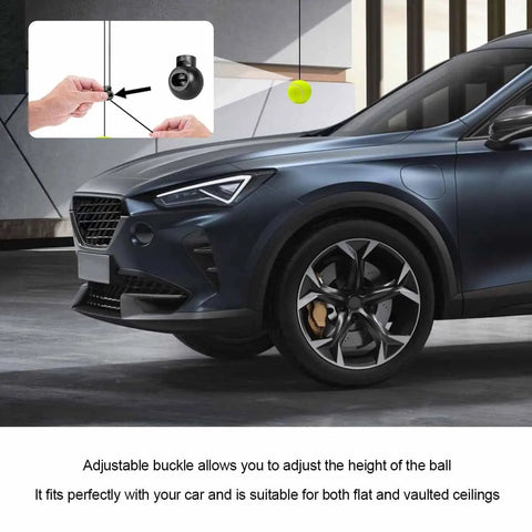 Two Pack Garage Parking Ball Set With Adjustable Height Ceiling Lanyard And Mount Hooks Tennis Ball Car Stop Indicator
