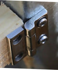 Heavy Duty 304 Stainless Steel Door Hinges Two Pack Industrial Grade Adjustable Cabinet And Door Hinges For Wood Furniture With Smooth Quiet Operation And 180 Degree Rotation Precision Cast Sturdy Design Popetpop installed on wood