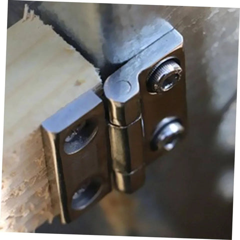 Heavy Duty 304 Stainless Steel Door Hinges Two Pack Industrial Grade Adjustable Cabinet And Door Hinges For Wood Furniture With Smooth Quiet Operation And 180 Degree Rotation Precision Cast Sturdy Design Popetpop installed on wood