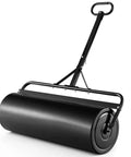 Tow Behind And Manual Lawn Roller 30 Gallon Water Filled Steel Sod Roller With Push Pull Handle For Yard Park Garden And Ball Field Use Black Finish For Heavy Duty Lawn Care