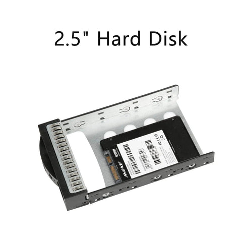 2.5 inch hard disk tray for Mini ITX NAS Case K3 Dope 4 Bay DIY Computer Enclosure showing metal slots and connector.