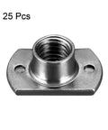 Heavy Duty M8 Weld Nuts With Tab Base Design And Grey Carbon Steel Build Crafted Tough For Pipe Furniture Car Mods And Shop Bench Fixes Quick Setup Zero Headaches 25 Piece Kit close-up of grey carbon steel M8 weld nut with tab base