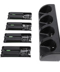 Four In One Remote Controller Charging Dock With Four 2800mAh Rechargeable Battery Packs For Nintendo Wii Remotes in black