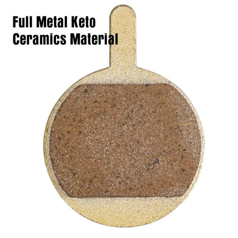 Heavy Duty Full Metal Bicycle Disc Brake Pads Replacement Kit For Mechanical Bike Systems Delivers Badass Stopping Power And Rugged As They Come Durability Fits 34 By 25 - full metal bike disc brake pad with brown ceramic surface.