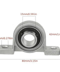 Top Shelf Zinc Alloy Pillow Block Bearings Include Self Aligning Mounted Support For 8mm 10mm 12mm Bore Sizes With Steel Inserts For Heavy Loads And Smooth Motion In Any Shop Task Or Pro Repair Work Designed To Deliver Killer Results Every Day. 12mm zinc alloy pillow block bearing with steel insert, 80mm base