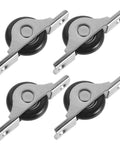 4 Pieces Sliding Door Wheel Pulley Track Roller Set For Wardrobe And Cabinet Doors Heavy Duty Steel And Nylon Hardware