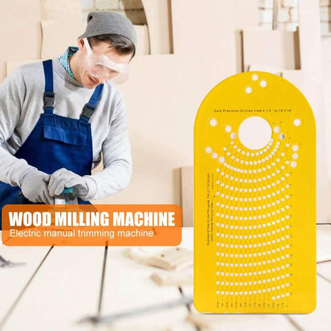 Pro Circle Cutting Jig For Wood Router, Precision Circle Cutter Guide For Speaker Cutouts And Plunge Routers, yellow plastic tool