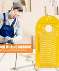 Circle Cutting Jig For Plunge Router With High Precision Pivot Holes And Calibrated Scale, Durable Yellow Board