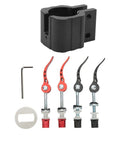 Folding Clamp For Electric Scooter Lock Attachment With Alloy Build, Rugged Stabilizer Keeps Folding Secure And Ride Quiet On 8X, 10X, And 11X Models Compatible showing components including levers and bolts